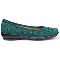 Hotter Women's 'Livvy II' Ballet Pumps in Teal | Size: 5