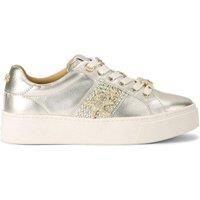 Carvela Women's 'Marina Sneaker' Leather Trainers in Gold | Size: 8