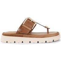 Carvela Women's 'Pavilion T Bar Mule' Suede Sandals in Brown | Size: 7