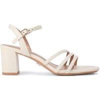 Carvela Women's 'Motto Block' Sandals in Cream | Size: 7
