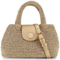 Carvela Women's 'Cheska Top Handle' Silk Blend Bag in Gold