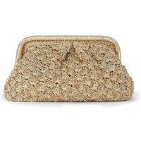 Carvela Women's 'Gabriella Clutch' Silk Blend Bag in Gold