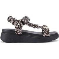 Carvela Women's 'Novara Flatform Sandal' Satin Sandals in Black | Size: 5