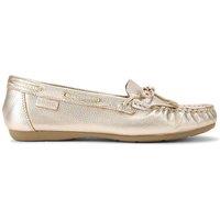 Carvela Women's 'Barca Loafer' Leather Flats in Gold | Size: 3
