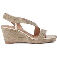 Carvela Women's 'Gala Wedge Jewel 70' Fabric Sandals in Gold | Size: 4