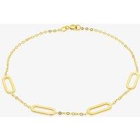T.H.Baker Women's 9ct Yellow Gold Paper Clip Bracelet 1.20.0442 | Size: 20 cm