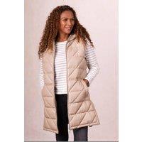 Lakeland Leather Women's 'Lakeside' Hooded Leather Gilet in Stone | Size: 14