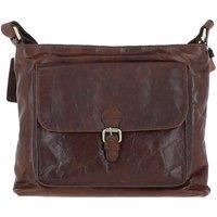 Ashwood Leather Women's Real Leather Vintage Medium Shoulder Bag in Dark Brown