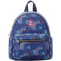 Signare London Women's Women's Small Backpack - Piccadilly Moquette Mind the Gap' in Blue