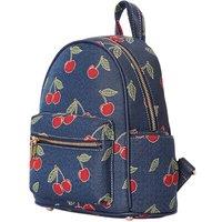 Signare London Women's Women's Small Backpack - Cherry Print Blue