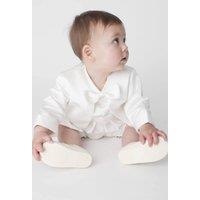 Vivaki Boy's Christening Romper in Ivory | Size: 3-6 m