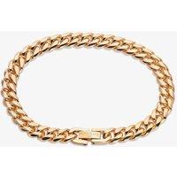 Unique Men's Gold Tone Matte Curb Chain Bracelet | Size: 21 cm