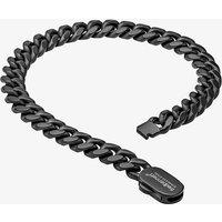 Fred Bennett Men's Black Stainless Steel Curb Chain Bracelet B5569B
