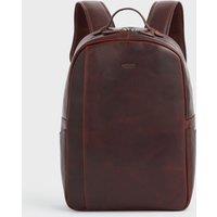OSPREY LONDON Men's The Carter Leather Backpack Bag in Dark Brown