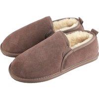 Eastern Counties Leather Men's Avi Sheepskin Hard Sole Slippers in Dark Brown | Size: 9