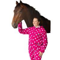 Supreme Products Men's Polka Dot Fleece Jumpsuit in Pale Pink | Size: Medium