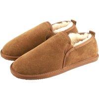 Eastern Counties Leather Men's Avi Sheepskin Hard Sole Slippers in Beige | Size: 8