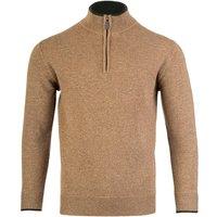 Jack Pyke Men's Ashcombe Lambswool Half Zip Pullover in Brown | Size: 3XL