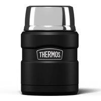 Thermos Stainless King 470ml Insulated Food Flask with Bowl Lid - Matt Black