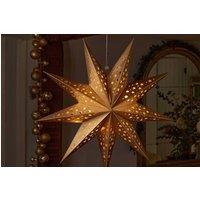 Marco Paul Hanging Pre-Lit Gold Origami Star Christmas Decoration | Size: 50 cm x 50 cm