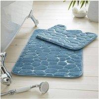 GAVENO CAVAILIA 2PC Pebble Memory Bath Set in Aqua | Size: Bath Mat
