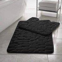 GAVENO CAVAILIA 2PC Pebble Memory Bath Set in Black | Size: Bath Mat