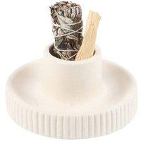 KDMD Cream Ribbed Smudge Bowl