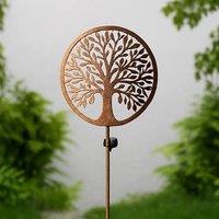 mysmartbuy 105cm Tree of Life Solar Stake Light Auto On/Off LED Garden Ornament in Copper