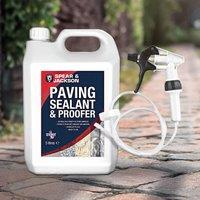 Spear & Jackson Paving Sealant for Stone Surfaces 5L, Weather-Resistant, Covers 25m