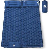 Voyager Sleeping Pad - Ergonomic Design Easy Inflation/Deflation in Blue | Size: Double