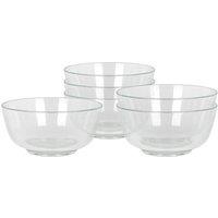 Argon Tableware Glass Snack Bowls - Set of 6 - Serving Side Snack Dessert Bowls in Clear