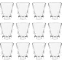 Argon Tableware 30ml Wide Shot Glasses - 12x Small Vodka Tequila Cocktail Glass Set in Clear