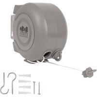 Harbour Housewares Retractable Dual Cord Washing Line - 2 x 15M in Grey