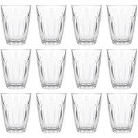 Argon Tableware 125ml Fluted Juice Glasses - Set of 12 - Ribbed Fluted Glassware in Clear