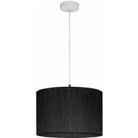 CGC Lighting Sylvie Silk Pleated Round Drum Lamp Shade in Black