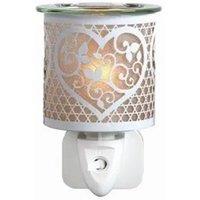 Aroma Accessories Electric Plug In Wax Melter 13cm - Heart in White