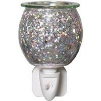 Aroma Accessories Electric Plug In Glitter Star Wax Melter 12cm in Silver