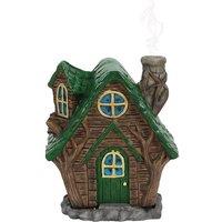 KDMD Woody Lodge Incense Cone Burner in Brown