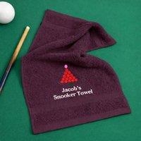 Duncan Stewart Personalised Snooker Towel in Aubergine
