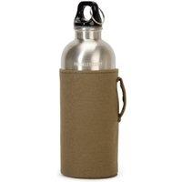 Kikkerland Huckleberry Stainless Steel Water Bottle with Canvas Pouch in Silver | Size: 500ml