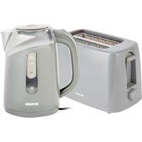 Geepas 2 Slice Toaster & 1.7L Illuminating Electric Kettle Combo Set in Grey