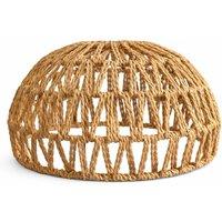 Emitto Rustic Ceiling Pendant Light Shade Hemp Rope Lamp Shade Boho Yellow