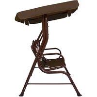 Berkfield Home Kids Swing Bench Brown 115x75x110 cm Fabric | Size: 115 x 75 x 110 cm