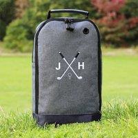 Duncan Stewart Men's Personalised Golf Shoe Bag in Grey