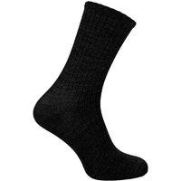 COMODO Men's Alpaca Merino Wool Hiking Socks | Breathable Trekking Socks in Jet Black | Size: 9-11
