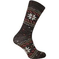 COMODO Men's Alpaca Merino Wool Hiking Socks | Breathable Trekking Socks in Brown | Size: 6-8