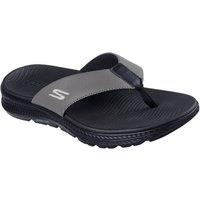 Skechers Men's GO CONSISTENT SANDAL 2.03 Point Sandal W/ Printed Pu Taupe & Black Synthetic | Size: 12