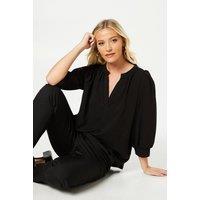Dorothy Perkins Women's Overhead Shirt in Black | Size: 10