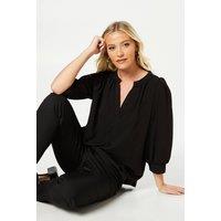 Dorothy Perkins Women's Overhead Shirt in Black | Size: 16