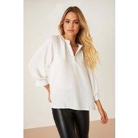 Dorothy Perkins Women's Overhead Shirt in Ivory | Size: 16